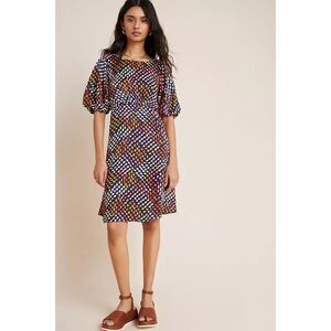 Maeve Melody Mini Dress By Anthropologie Puff Sleeve Floral Womens Size 6